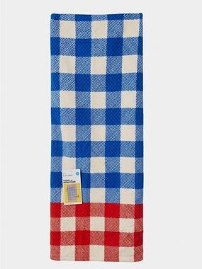 Room Essentials Blue & Red Checkered Beach Towel 36 x 72